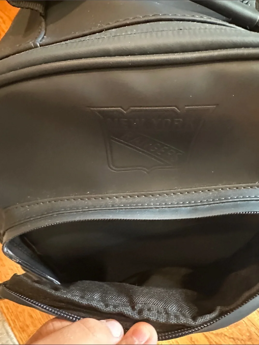 Rains Black Matte NY Rangers exclusive Waterproof Everyday Backpack
